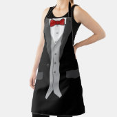 Stropdas met zwarte Tuxedo Red Bow en Vest Schort (Insitu)