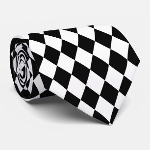 Stropdas met zwarte & witte diamanten