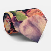 Stropdas Mosaic Autumn Flowers (Opgerold)