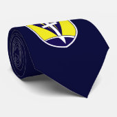 Stropdas Navy Crest (Opgerold)