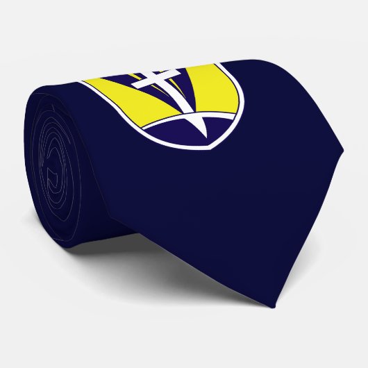 Stropdas Navy Crest (Opgerold)