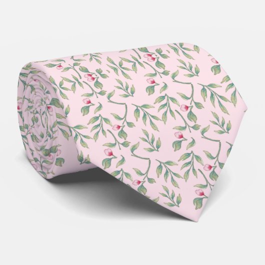 Stropdas Nosegay Pink Wedding Keepomwille (Opgerold)