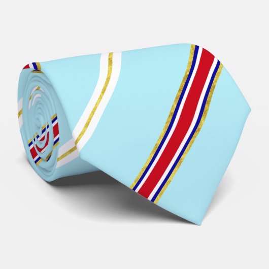 Stropdas onder de vlag van Costa Rica (Opgerold)