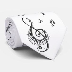 stropdas "PIANO MUISCAL NOTES GALORE"