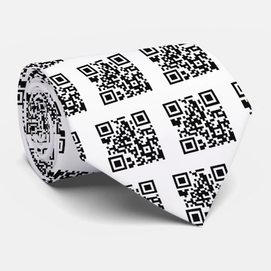 Stropdas QR-code (Opgerold)
