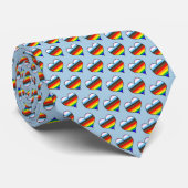 Stropdas Rainbow Heart Pattern (Opgerold)