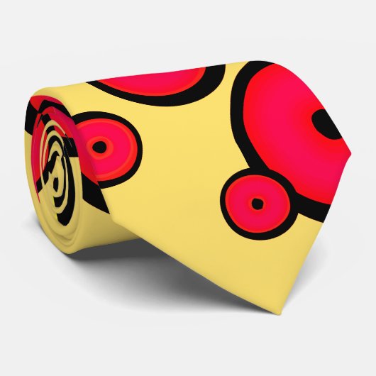 Stropdas Retrocirkels (Opgerold)