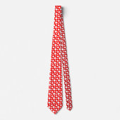 Stropdas rode en witte pooldots (Voorkant)