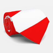 Stropdas rode en witte strepen (Opgerold)