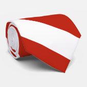 Stropdas Rode en Witte Universiteit III Stripe (Opgerold)