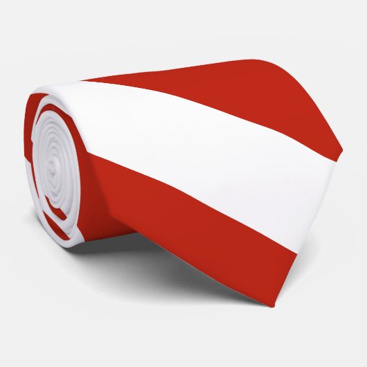 Stropdas Rode en Witte Universiteit III Stripe (Opgerold)
