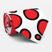 Stropdas rode en zwarte poka Dots (Opgerold)