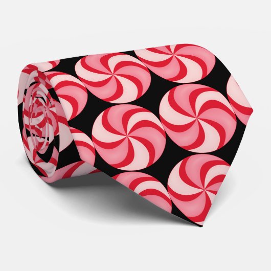 Stropdas rode peppermint (Opgerold)