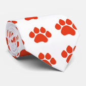 Stropdas rode poot afdrukken (Opgerold)