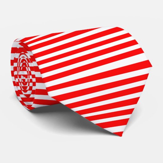 Stropdas-Rood/Witte Stripes/Blauwe Witte sterren T Stropdas (Opgerold)