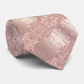 Stropdas Roos Gold Blush Glitter (Opgerold)