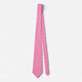 Stropdas roze en wit Corona virus Patroon (Voorkant)