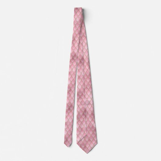 Stropdas Roze ombre Dragon Scales Effect (Achterkant)