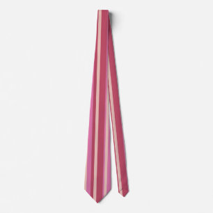 Stropdas stripes roze gele beige lijnen