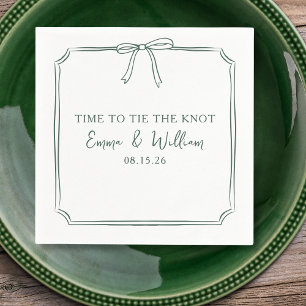 "Stropdas The Knot" Bow Forest Green Custom Weddin Servet