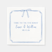 "Stropdas The Knot" Elegante Bow Dusty Blue Weddin Servet (Voorkant)