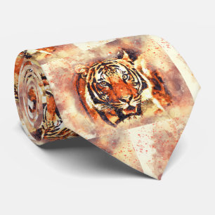 Stropdas Tiger Masculine Tigers Cat Print Pattern
