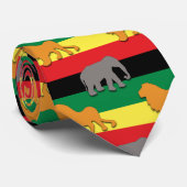 Stropdas van Afrikaanse dieren (Opgerold)