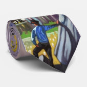 Stropdas van Art West - de drie torens (Opgerold)