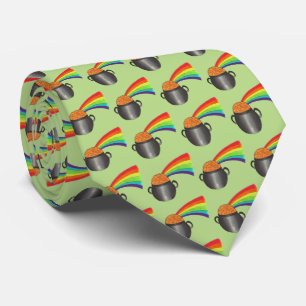 Stropdas van de gouden regenbooggroene Saint Patri