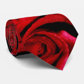 Stropdas van de rode, elegante rozen - alle gelege (Opgerold)