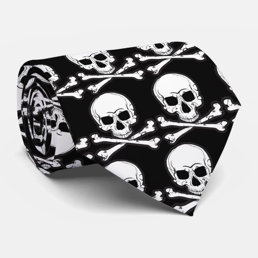 Stropdas van de schedel - Gepersonaliseerd (Opgerold)