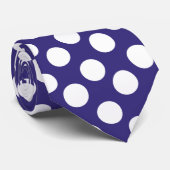 Stropdas van de Stip van de middernacht het Blauwe (Opgerold)