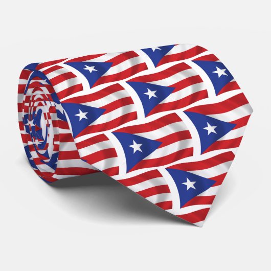 Stropdas van de vlag van Puerto Rico (Opgerold)