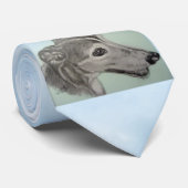 Stropdas van de windhond met origineel kunstwerk v (Opgerold)