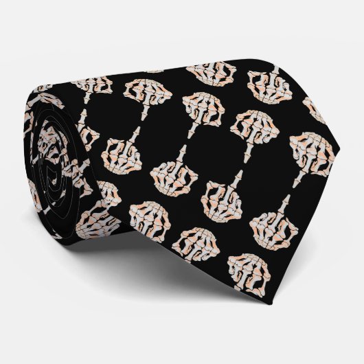 Stropdas van de Zwarte Zijde van het MiddenVingers (Opgerold)
