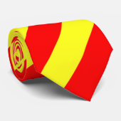 Stropdas van geel en Oranje strepen (Opgerold)