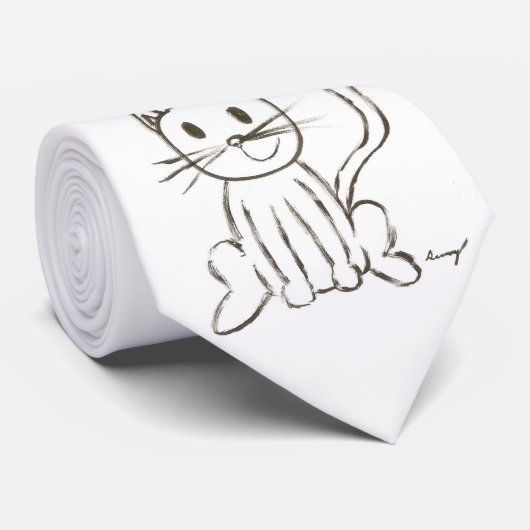Stropdas van geverfd Kat (Opgerold)