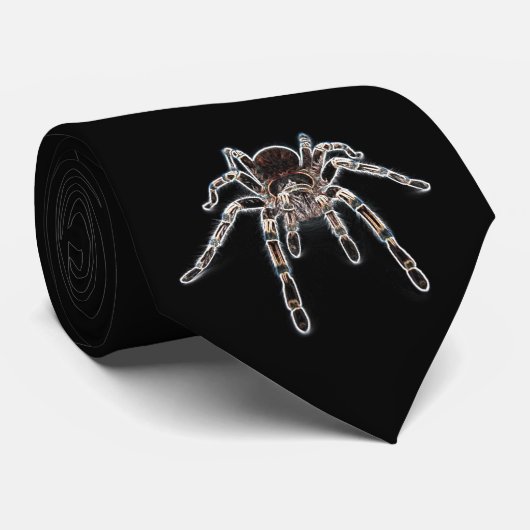 Stropdas van Ggloed Tarantula Spider Necktie (Opgerold)