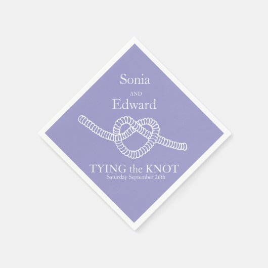 Stropdas van het hart van de paars van de knoop servetten (Hoek)