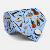 Stropdas van het orkestpatroon van instrumenten (Opgerold)