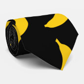 Stropdas van het patroon van zwarte en gele banane (Opgerold)