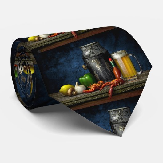 Stropdas van langoesten en bier (Opgerold)