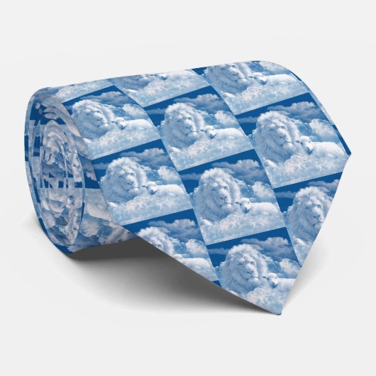 Stropdas van leder en lammeren (Opgerold)