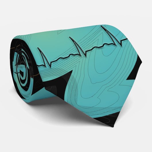 Stropdas van Mannen met cardioloog, QRS-ontwerp (Opgerold)