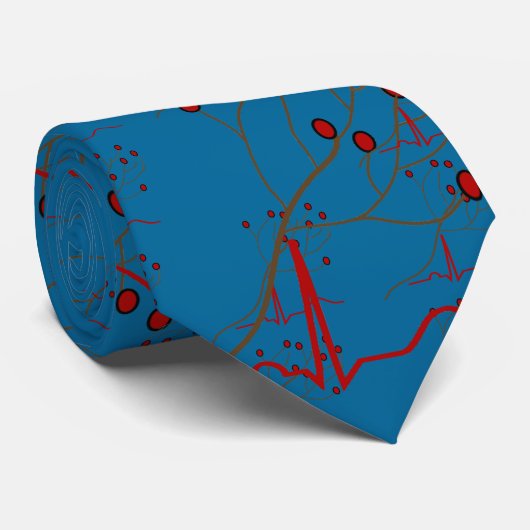 Stropdas van Mannen met cardioloog, QRS-ontwerp (Opgerold)