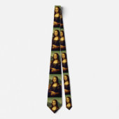 Stropdas van mannen met gerookte mona Lisa Print (Voorkant)