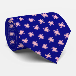 Stropdas van Mannen voor roze en marineblauw vierk