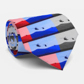 Stropdas van Red White en Blue Blackhawk (Opgerold)
