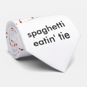 stropdas van spaghetti eatin (Opgerold)