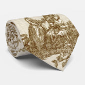 Stropdas van Toile Silky Mannen in het Franse land (Opgerold)